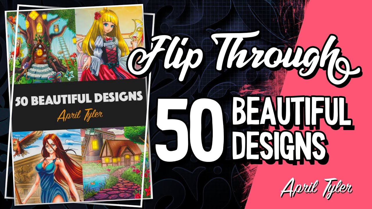 Flip Through 50 BEAUTIFUL DESIGNS -- A FREE Downloadable PDF Adult Coloring Book