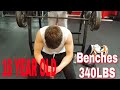 16 Year Old benches 340 LBS (154 Kg) *INSANE*