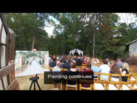 First Kiss Live Event Wedding Painting by Ann Bailey