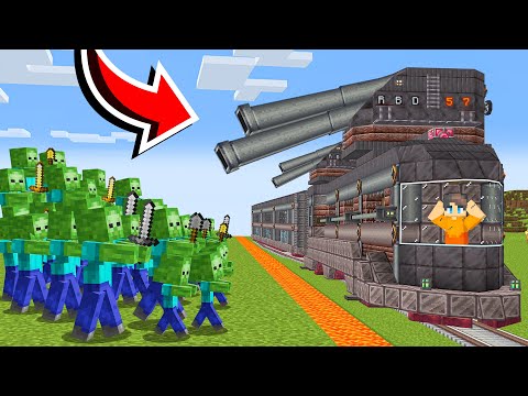 Zombies VS The Safest Security Train - Minecraft