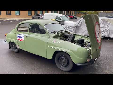 SAAB 96 from 1965, 2 stroke engine (historical rally edition)
