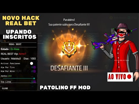 🔴LIVE ON🔴🔥SAIU!!😱NOVO HACK🔴DA REAL BET🔥MOBILE HS E ESP🔥PATOLINO FF MOD🔥#freefire