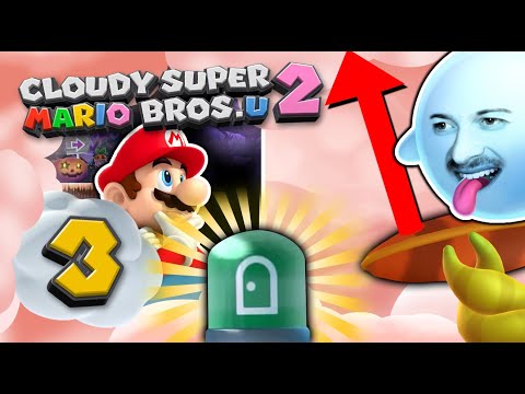 CLOUDY SUPER MARIO BROS. U 2 ☁️ #3: New door switch & trampoline vines in the Spooky Forest