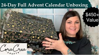 24-Day LARGE Advent Calendar by: CoraCreaCrafts // Full Unboxing