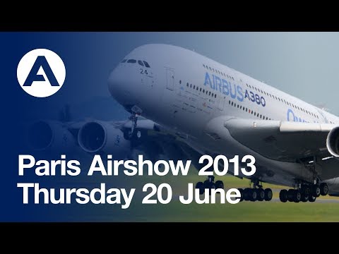 Paris Air Show 2013 - Thursday 20 June, Airbus A380 and A400M Flying demos - uncut version