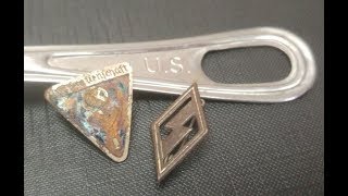 2018 13 - WW2 loot review - &quot;2 german pins and a US spoon ^^&quot;