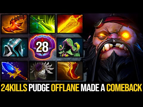 The SATISFIED Hooks!!! Immortal Lvl.28 Master Tier Pudge Offlane Made A Comeback | Pudge Official