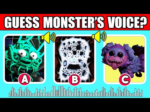 Guess The MONSTER'S VOICE #4 | GARTEN OF BANBAN 3, ROBLOX DOORS FLOOR 2, POPPY PLAYTIME JUMPSCARE