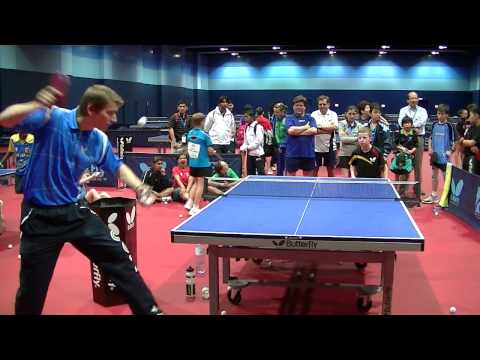 Schlager serving to Jac Jenkins