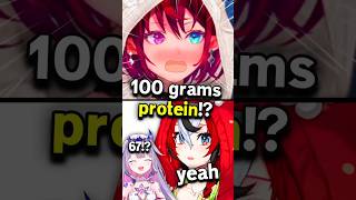 IRyS is shocked after finding out she needs 100 grams of protein per day to gain muscle...