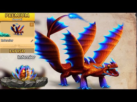 Infernier "New Premium Singetail" Max Level 150 Titan Mode - Dragons:Rise of Berk New Update