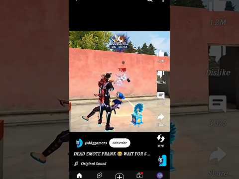 dead emote prank wait for Shaka boom!