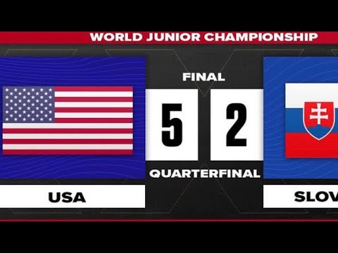 USA vs Slovakia 2021 IIHF World Junior Championship (Quarterfinals)