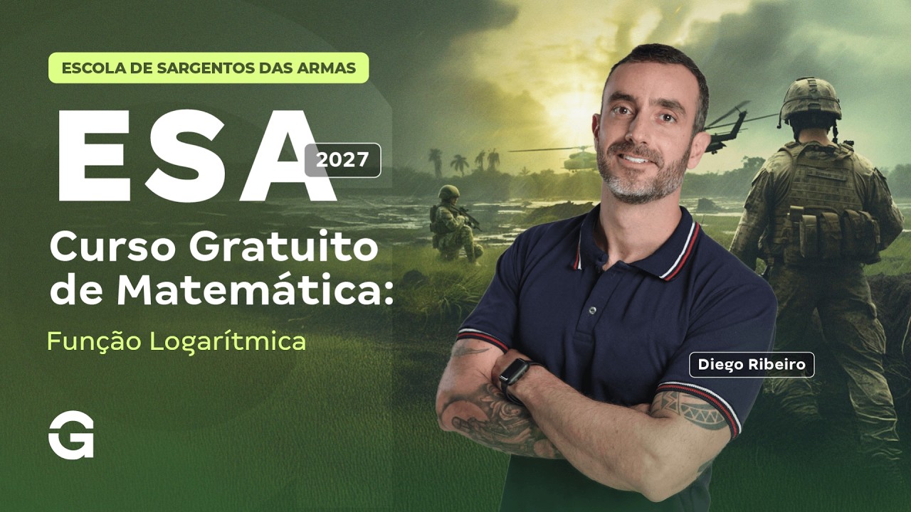 Concurso ESA 2027 | Curso Gratuito de Matemática: Função Logarítmica