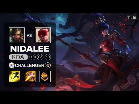 Tarzan Nidalee Jungle vs Lee Sin - KR Challenger Patch 11.15