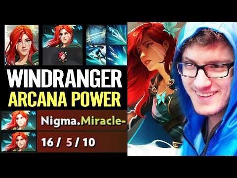 MIRACLE WINDRANGER ARCANA! 1st Time Hard Try MIDLANE Crazy Beautiful Carry Build Guide Dota 2 Pro