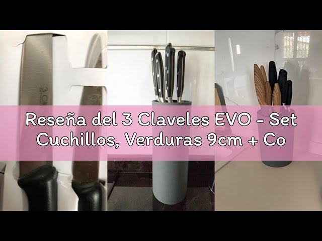 Vídeo relacionado con 3Claveles Evo - Cuchillo para verduras, 9 cm, 3,5 pulgadas