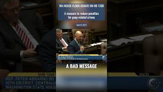 HB 1268 prioritizes criminals over victims says Rep. Peter Abbarno  #washingtonstate #waleg #crime