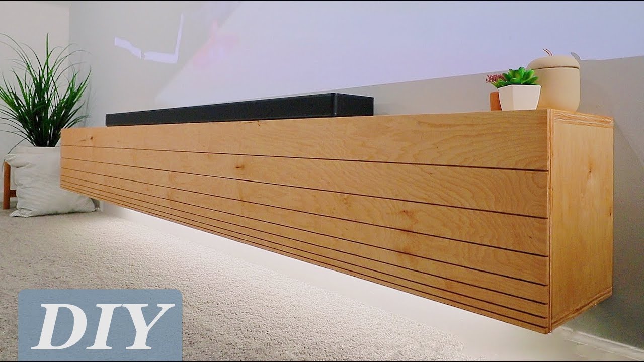 Watch video How To Build a Floating Media Console w/ Undermount LED's | DIY Woodworking Now How To Build a Floating Media Console w/ Undermount LED's | DIY Woodworking