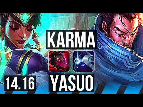 KARMA vs YASUO (MID) | 5/0/6 | EUW Master | 14.16