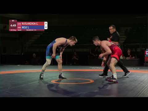 Round 1 FS - 79 kg: G. RUSLANZADA (CAN) v. J. NOLF (USA)