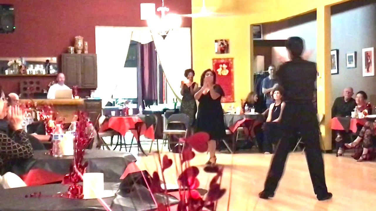 Eddy Hernandez & Graciela Gonzalez, dancing chacarera at Milonga El Yeite, Rockville, MD