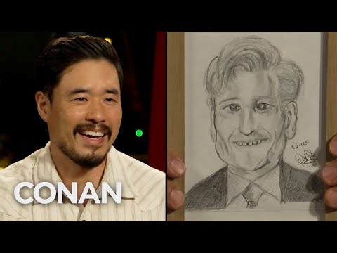 蘭德爾-帕克素描柯南和安迪的肖像 - CONAN on TBS (Randall Park Sketched Portraits Of Conan & Andy - CONAN on TBS)