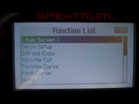 Spektrum DX8 Settings for TREX 450 PLUS MicroBeast Recover Mode