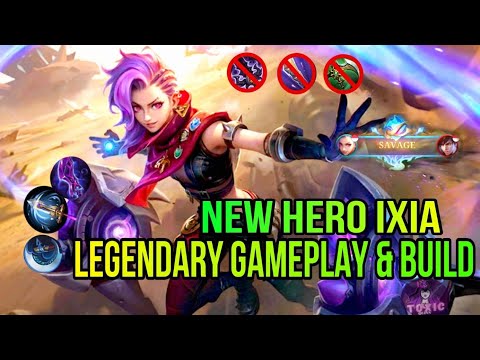 NEW HERO IXIA LEGENDARY SAVAGE BUILD || IXIA BEST BUILD AND GAMEPLAY - MLBB