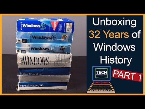 Unboxing 32 Years of Windows History! - Windows 1.0 to Windows Me
