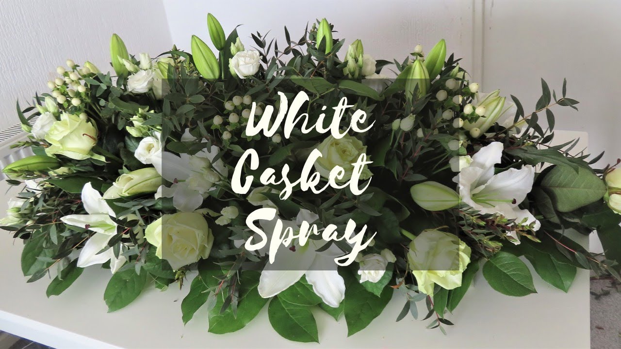 White Double Ended Casket Spray - The New Season Florist