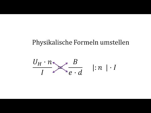 Physik 11 – Physikalische Formeln umstellen