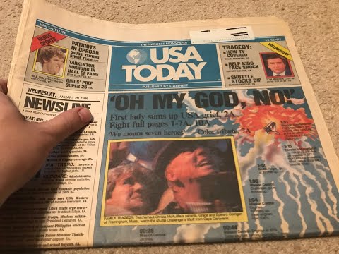 Unintentional ASMR: Showing 1986 Challenger Disaster Newspaper, Part 1