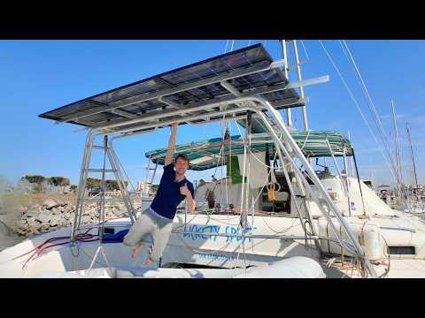 Designing and Building a 1290W Solar Arch, Catamaran DIY | Ep. 11
