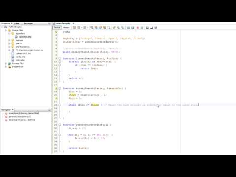 Netbeans Php Tutorial Binary Search 15