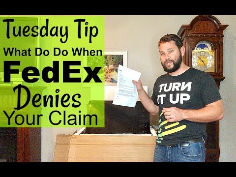 Part of a video titled What to do When FedEx Denies Your Insurance Claim - YouTube