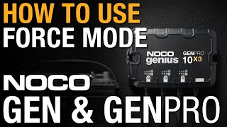 How to use Force Mode on NOCO GEN & GENPRO