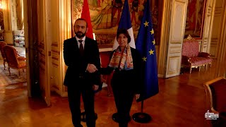 Встреча министра иностранных дел Армении Арарата Мирзояна с министром иностранных дел Франции Катрин Колонной