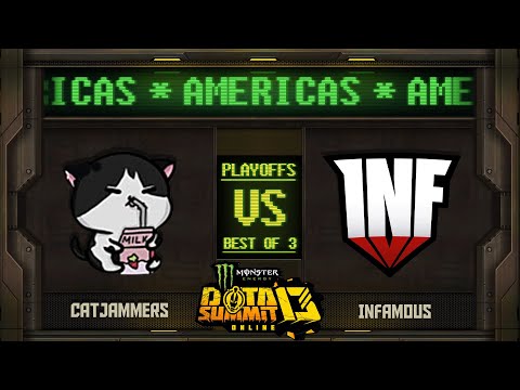 catJAMMERS vs Infamous Game 2 - Monster Energy Dota Summit 13 Online NA/SA: LR1 w/ Zyori & Trent