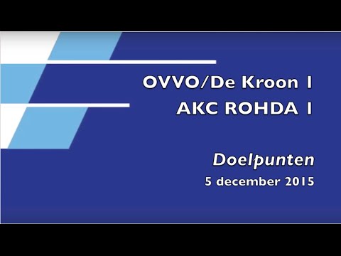 OVVO/De Kroon 1 - AKC ROHDA 1 Doelpunten