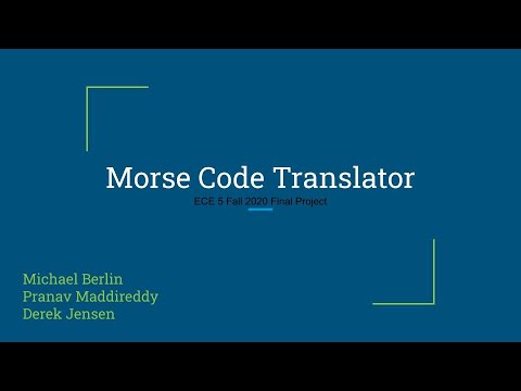 Arduino Morse code Translator