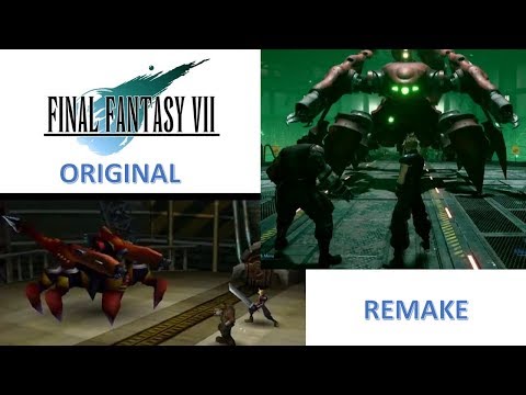 Final Fantasy 7 Original Vs Remake: Scorpion Sentinel Boss Battle
