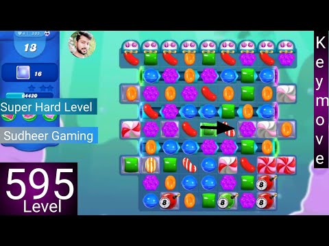 Candy crush saga level 595 । Super Hard level । No boosters ।Candy crush 595 help Sudheer CC Gaming
