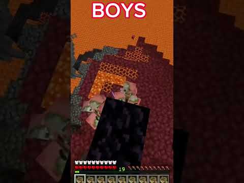 Girls VS Boys In Minecraft