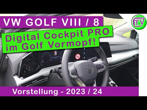 Digital Cockpit Pro, Lenkrad und Bedienung im VW Golf VIII MOVE (CD) Vormopf 2024