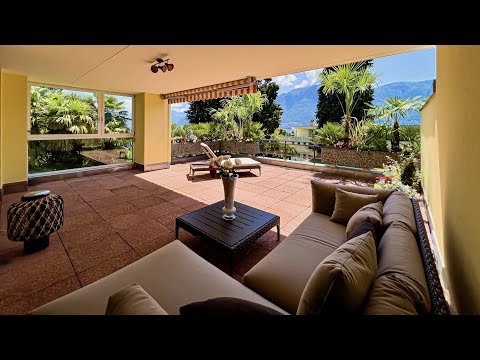 Moderno appartamento in vendita ad Ascona con vista parziale sul Lago Maggiore, Svizzera