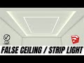 How To Make False Ceiling And Strip Light In Sketchup Vray