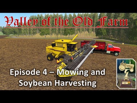 Valley of the Old Farm PC vs Console E4 - Mowing and Soybean Harvesting