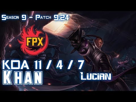 FPX Khan LUCIAN vs VAYNE Top - Patch 9.24 KR Ranked