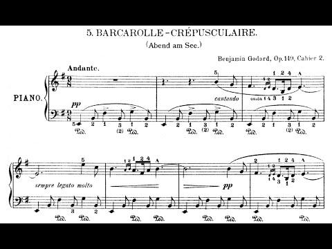 Benjamin Godard - Barcarolle-Crépusculaire (Etudes Mélodiques, Op.149/2/5)